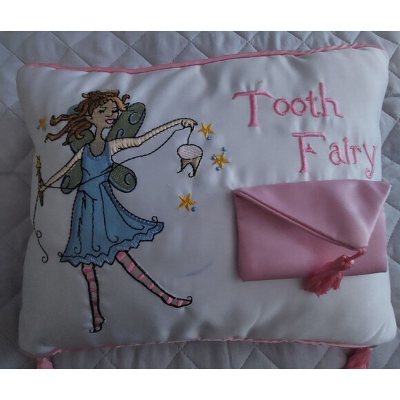 Lillian Rose Tooth Fairy Pillow,Excellent Condition,11.5 Wide And 9 High Very So - Picture 4 of 8